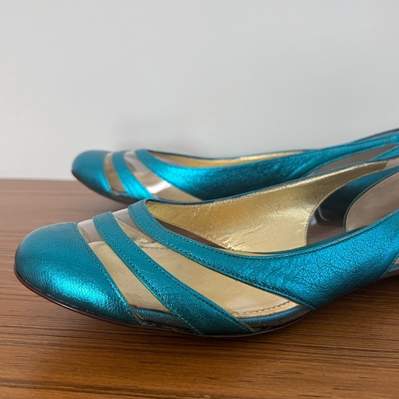 Dolce & Gabbana Metallic Striped See Through Clear Ballet Flats - Picture 3 of 16